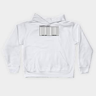 happy day barcode Kids Hoodie